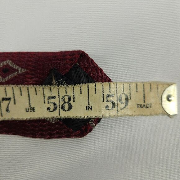 3 Jos A Bank Geometric Made In Italy Silk Ties 4" x 59" - Picture 10 of 11